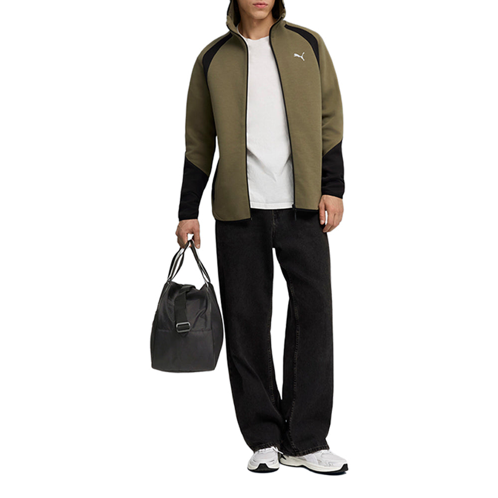 Shop Green Mens Evostripe Full Zip Hoodie – Shoebacca