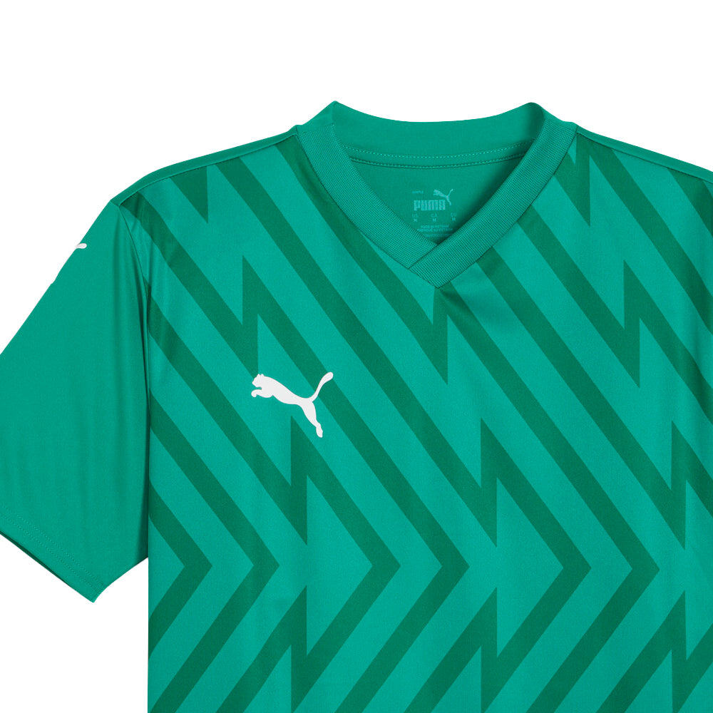 Shop Green Mens Teamglory V Neck Short Sleeve Soccer Jersey