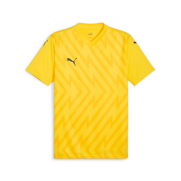 Shop Yellow Mens Teamglory V-Neck Short Sleeve Soccer Jersey