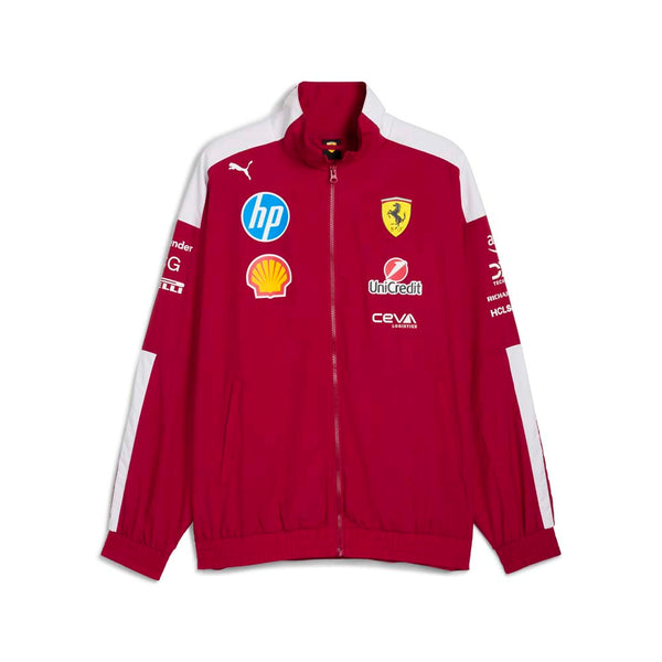 Shop Red Mens Scuderia Ferrari Drivers T7 Oversized Full Zip