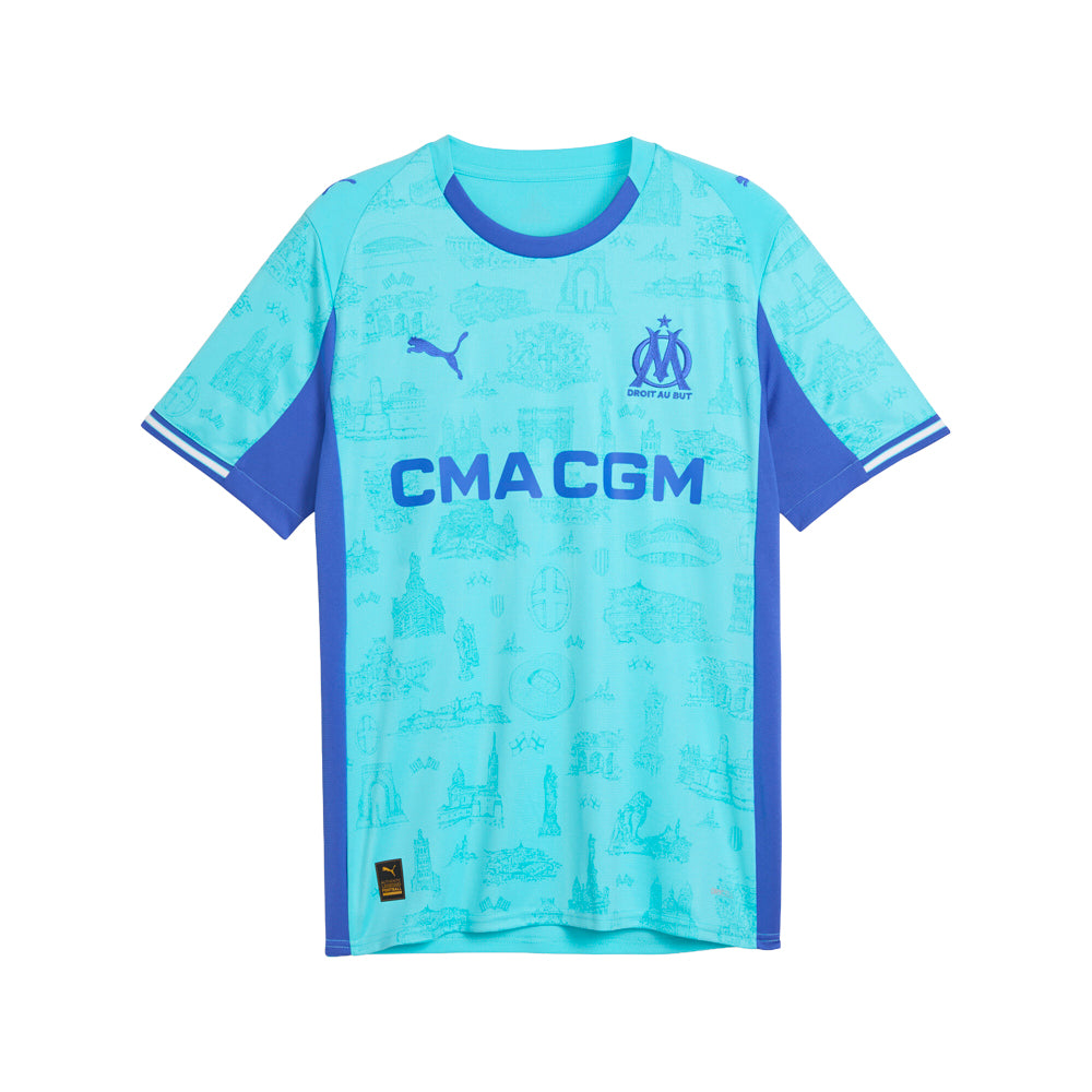 Shop Blue Mens OM Special Edition Crew Neck Short Sleeve Jersey