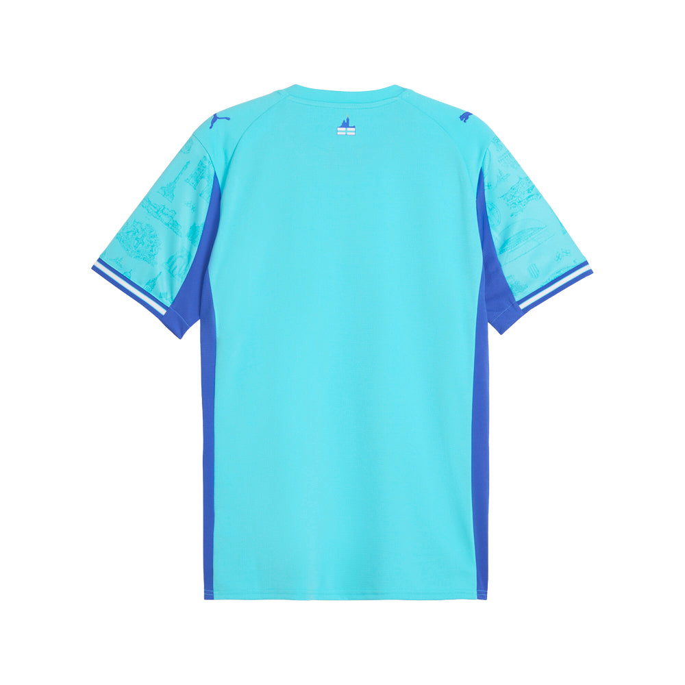 Shop Blue Mens OM Special Edition Crew Neck Short Sleeve Jersey
