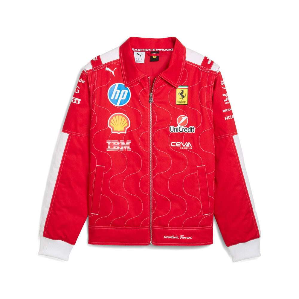 Shop Red Mens Scuderia Ferrari Team Monza Racing Full Zip Jacket