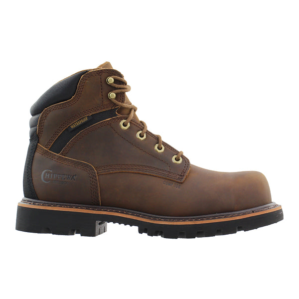 Shop Brown Mens Chippewa Sador 6 Inch Waterproof Round Toe Work