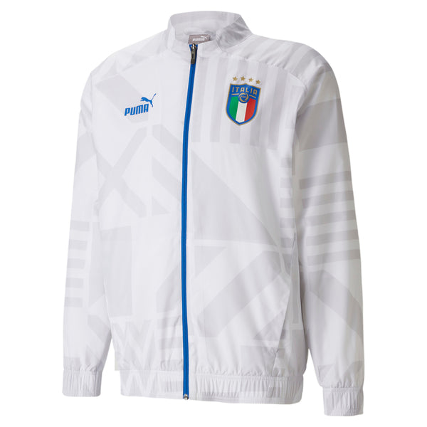 Shop White Mens Puma Italy Away Prematch Soccer Full Zip Jacket
