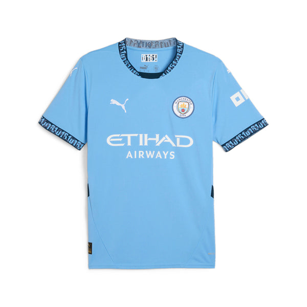Shop Blue Mens Puma Manchester City F.C. Home Crew Neck Short
