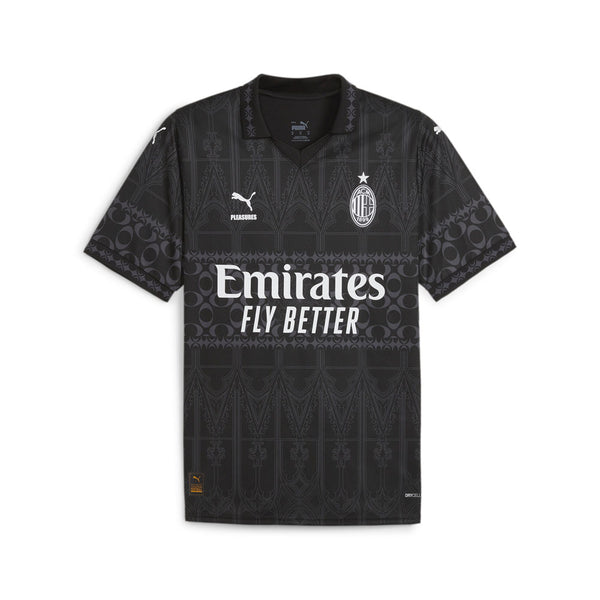 AC MILAN x PLEASURES ユニフォーム 半袖 レプリカ Shop Black, Grey Mens Puma AC Milan Pleasures Collared Short