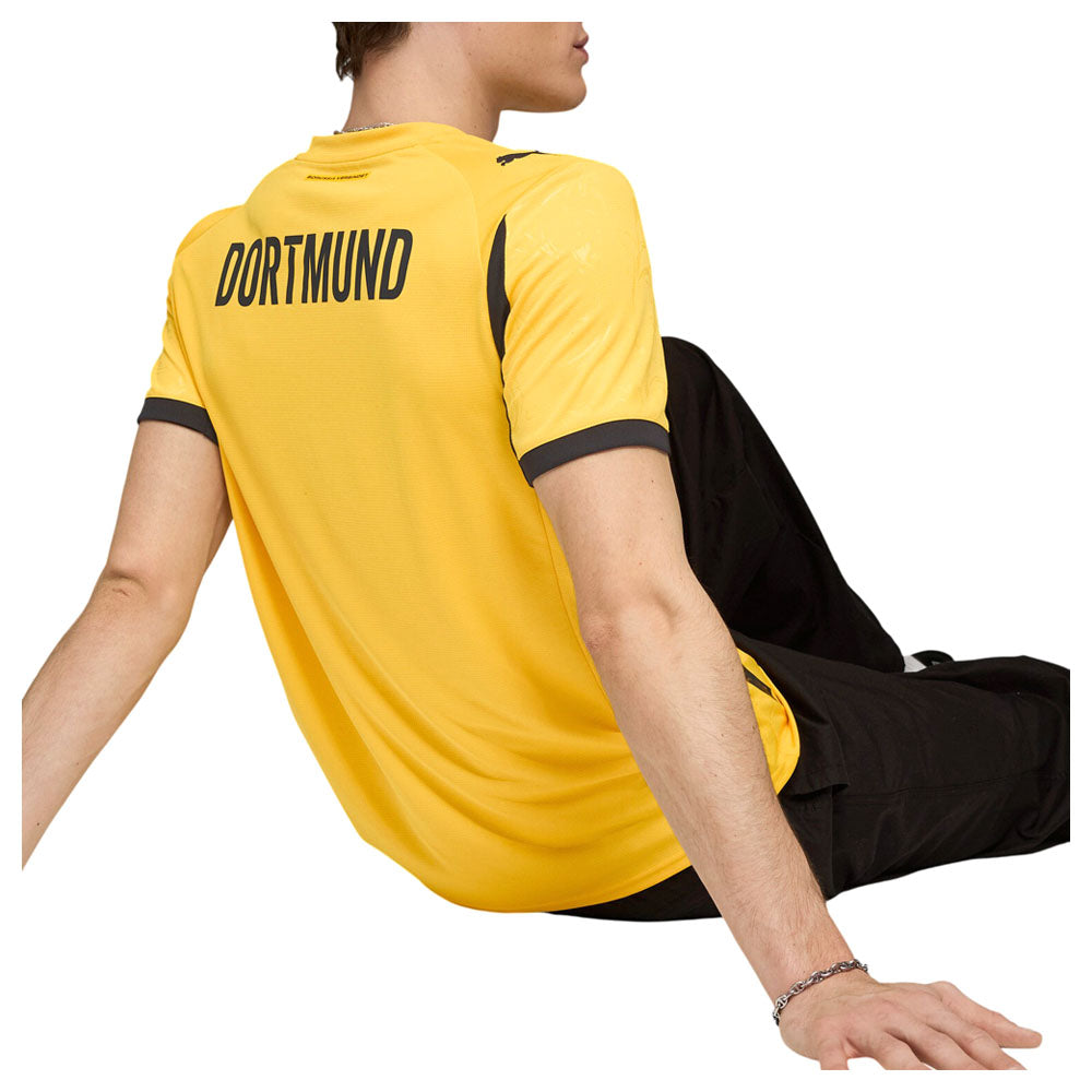 Shop Yellow Mens BVB Cup Crew Neck Short Sleeve Soccer Jersey