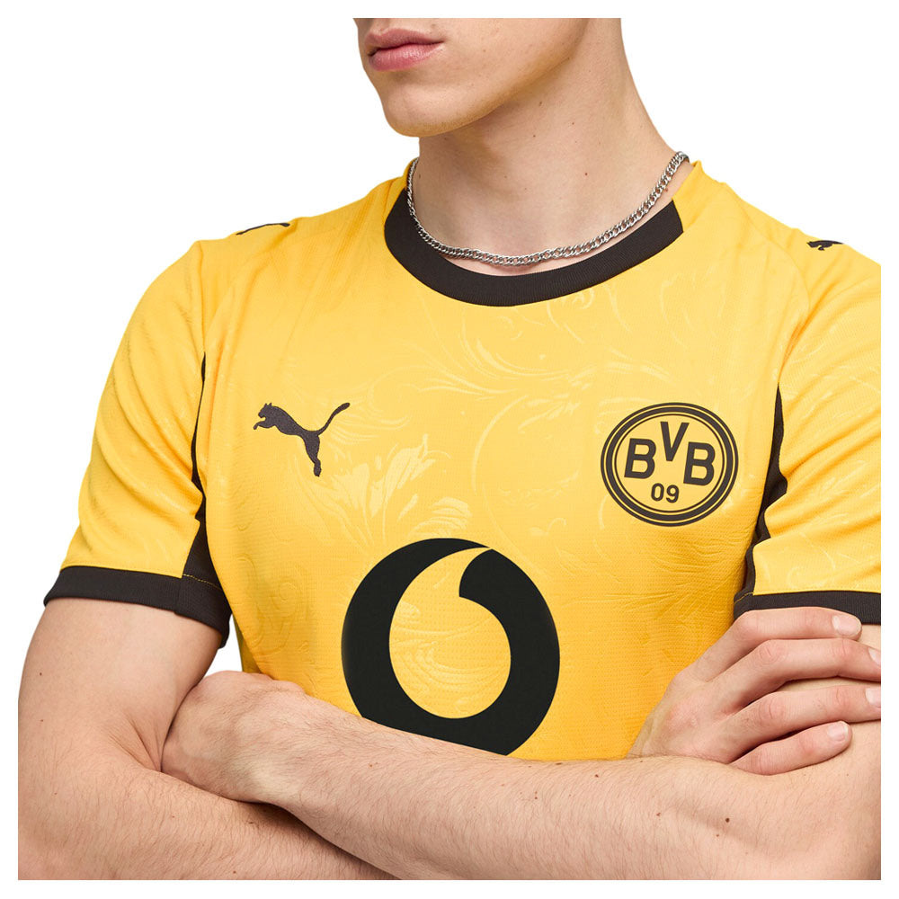 Shop Yellow Mens BVB Cup Crew Neck Short Sleeve Soccer Jersey
