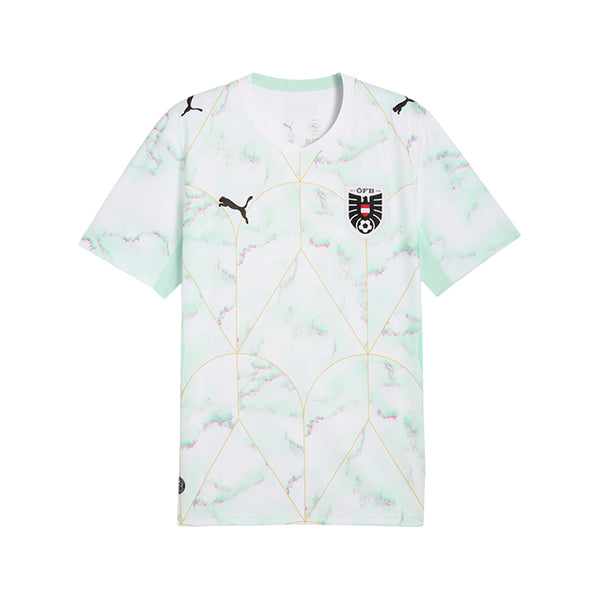 Shop White Mens Austria Away Crew Neck Short Sleeve Replica Jersey