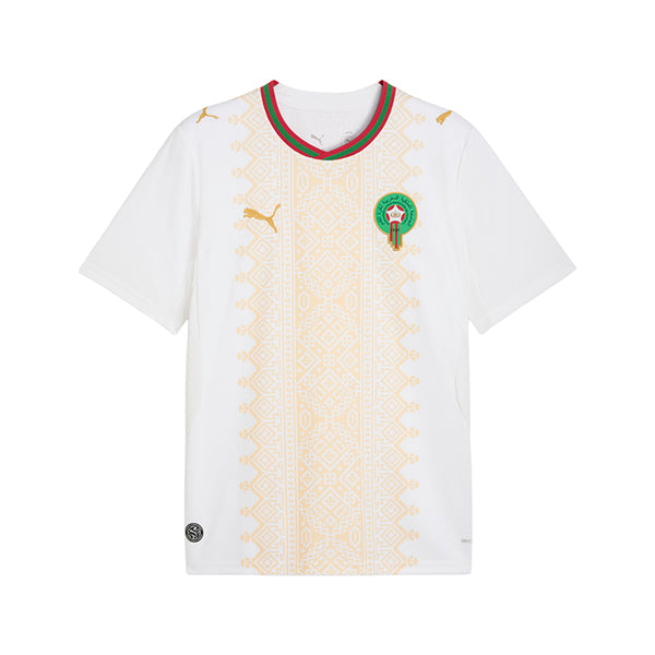 Shop White Mens Morocco Away Crew Neck Short Sleeve Replica Jersey