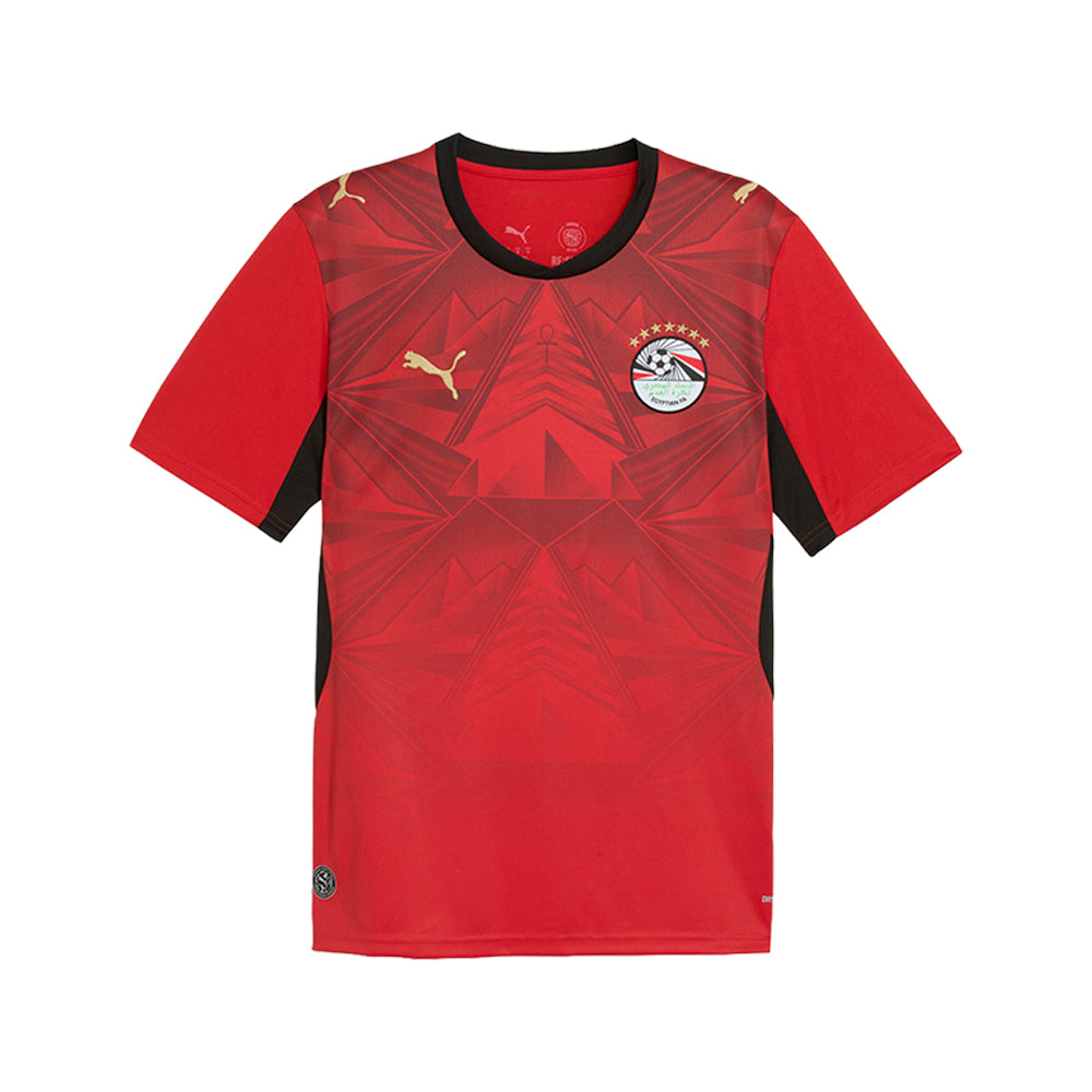 Shop Red Mens Egypt Home Crew Neck Short Sleeve Soccer Jersey