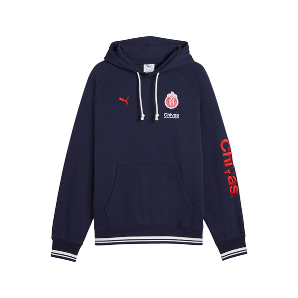 Shop Blue Mens Chivas Relaxed Pullover Hoodie – Shoebacca