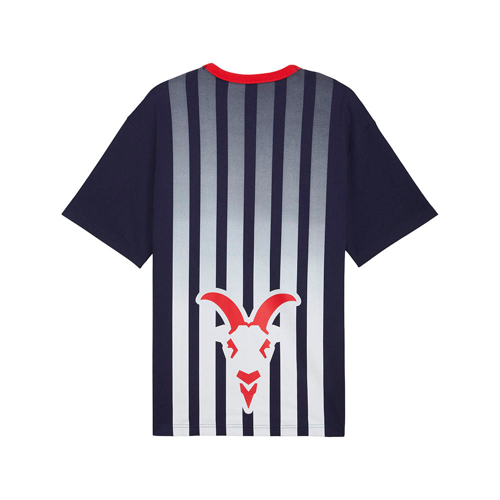 Shop Blue Mens Chivas Graphic Relaxed Crew Neck Short Sleeve T