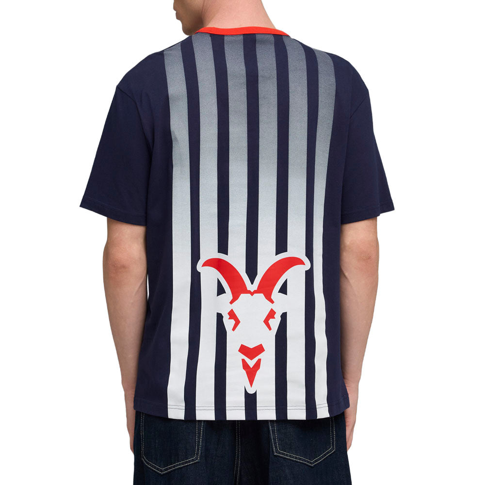 Shop Blue Mens Chivas Graphic Relaxed Crew Neck Short Sleeve T