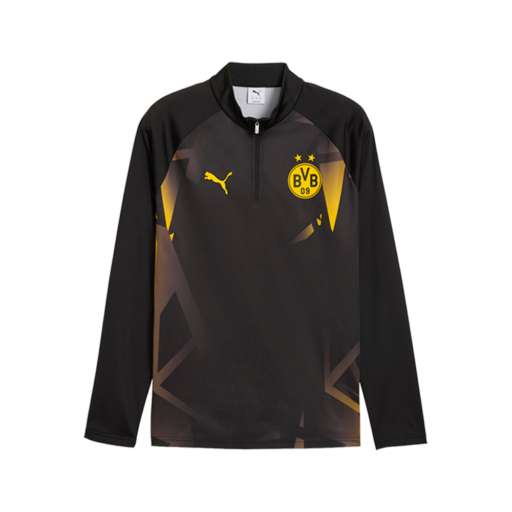 Shop Black Mens Borussia Dortmund Warmup Quarter-Zip Top – Shoebacca