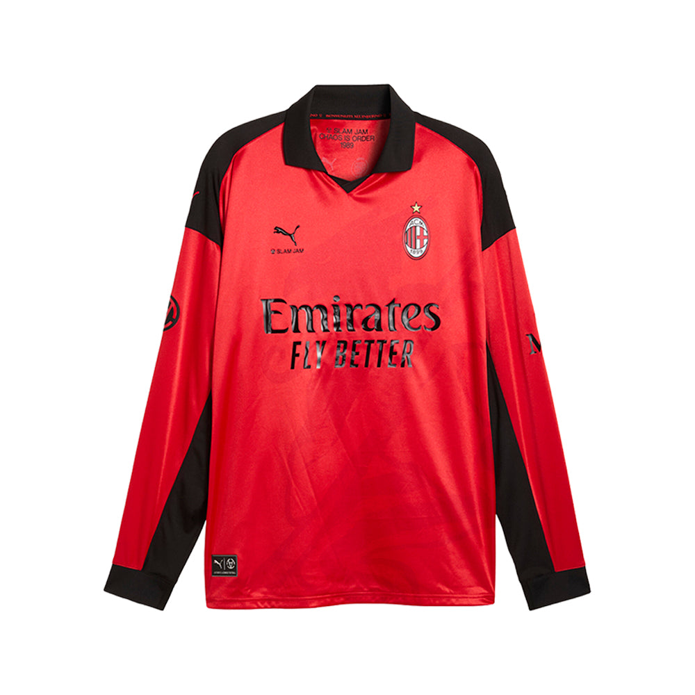 Shop Red Mens AC MILAN X SLAM JAM Limited Edition Long Sleeve