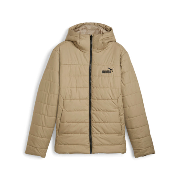 Shop Beige Mens Essentials Hooded Padded Full Zip Jacket – Shoebacca