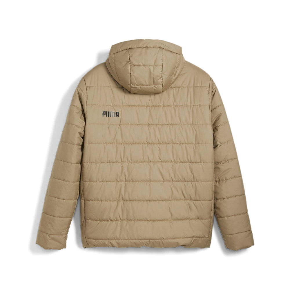 Shop Beige Mens Essentials Hooded Padded Full Zip Jacket – Shoebacca