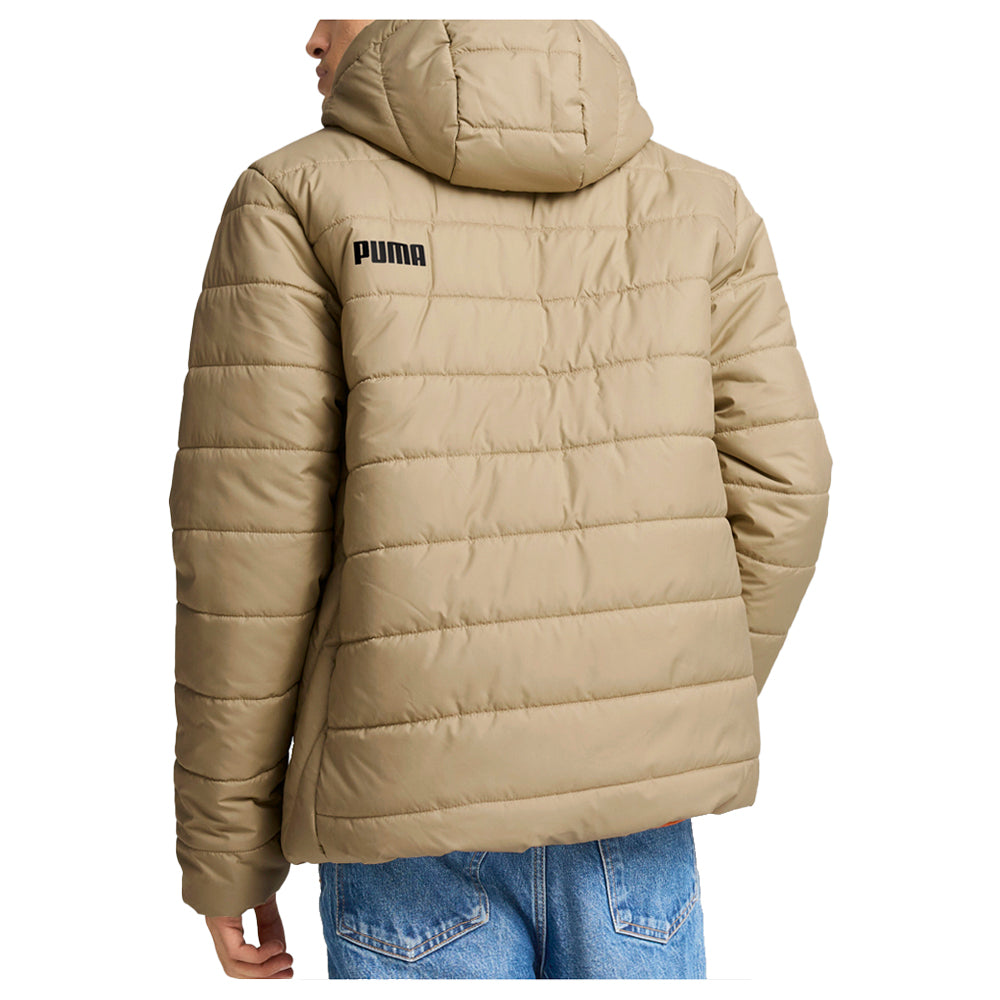 Shop Beige Mens Essentials Hooded Padded Full Zip Jacket – Shoebacca