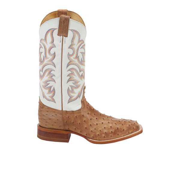 Justin Boots Ostrich Square Toe Men\'s Size 7.5 B Cap‎ Toe Justin Boots Mens Breck 13 Inch Smooth Ostrich Square Toe  main image 4