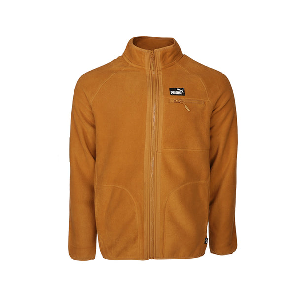 Shop Brown Mens Polar Fleece Raglan Sleeve Full Zip Jacket – Shoebacca