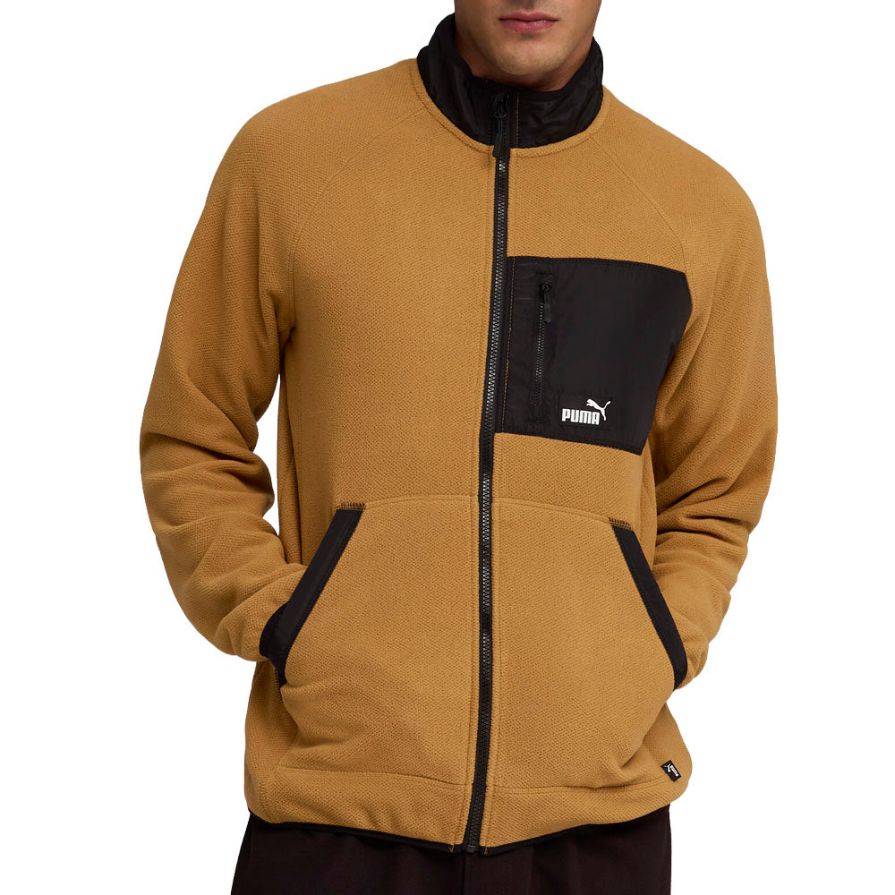 Shop Brown Mens Polar Fleece Full Zip Jacket – Shoebacca