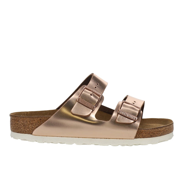 Shop Gold Womens BIRKENSTOCK Arizona Soft Footbed Metallic  display picture 3