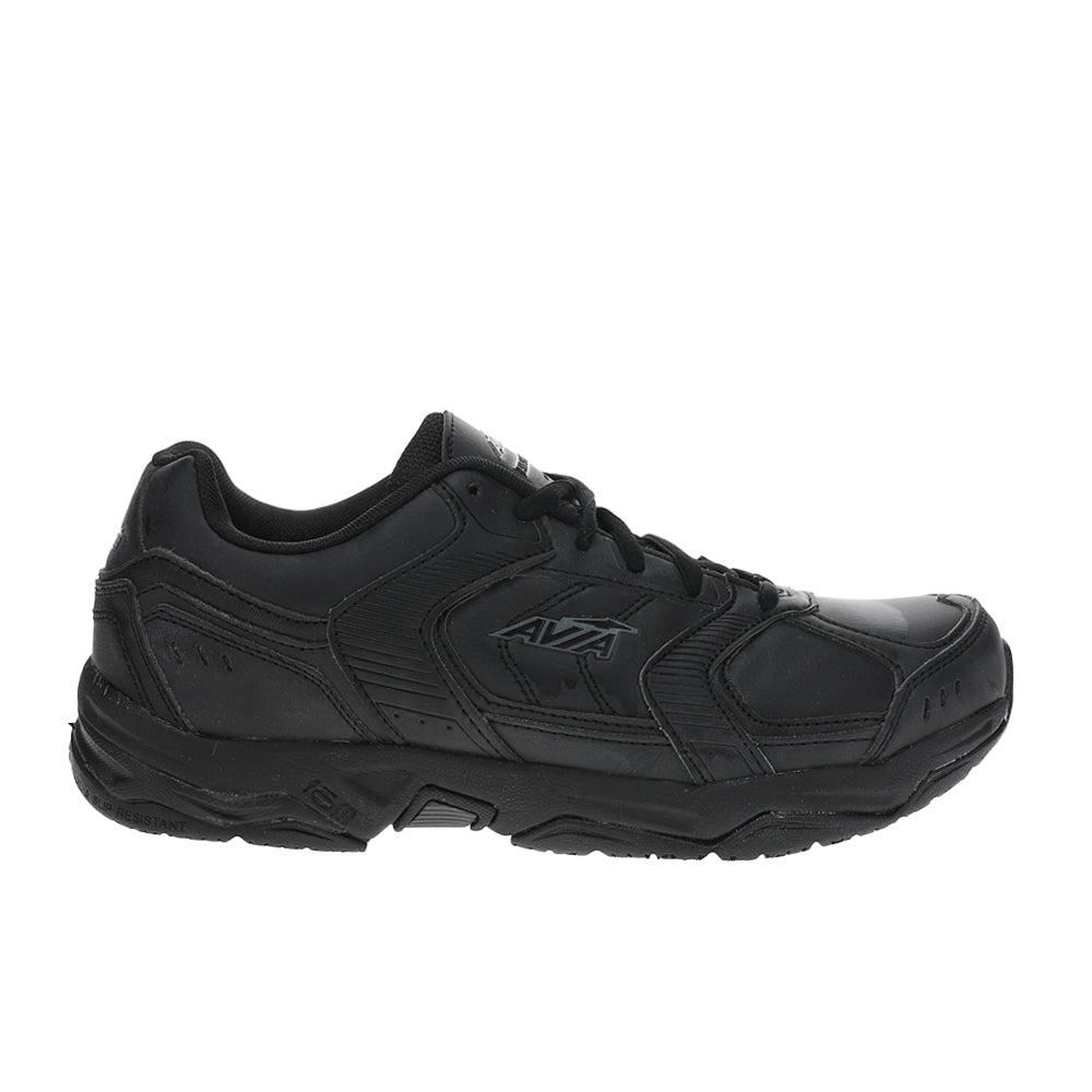 Shop Black Mens Avia Union Slip Resistant Lace Up Work Boots