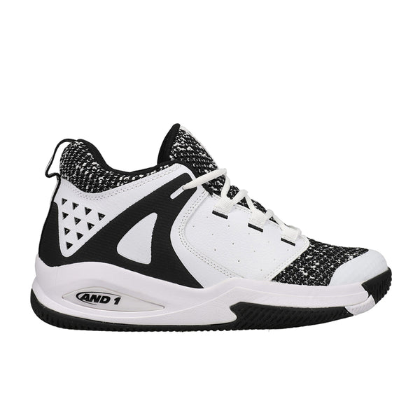 one black one white basketball shoes