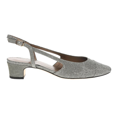 Shop Silver Womens VANELi Aliz Metallic Round Toe Slingback Pumps