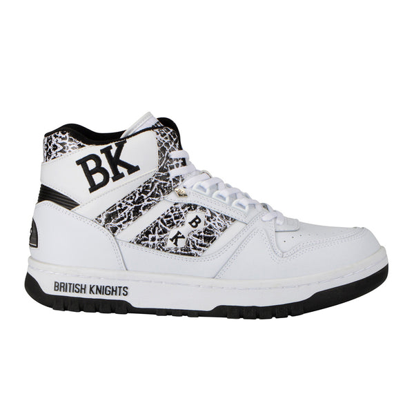 Shop Black, White Mens British Knights Kings SL High Top Sneakers