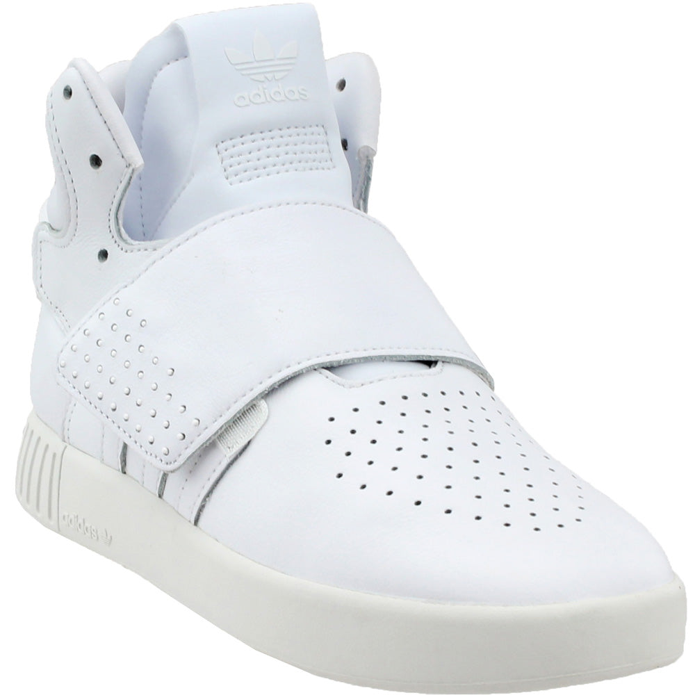 adidas originals TUBULAR INVADER STRAP スニーカー シューズ ハイカッ Shop White Boys Tubular Invader Strap High Top Sneakers (Big Kid