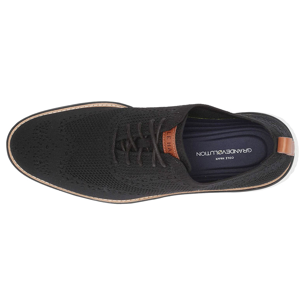 Shop Black Mens Cole Haan Grand Evolution Perforated Lace Up