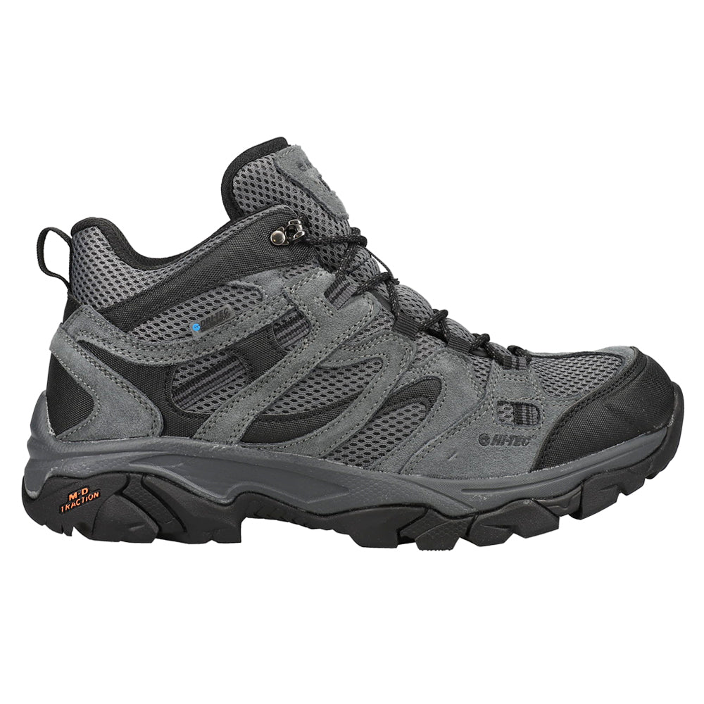 Shop Grey Mens Hi-Tec HT Ravus MID WP Lace Up Hiking Boots – Shoebacca