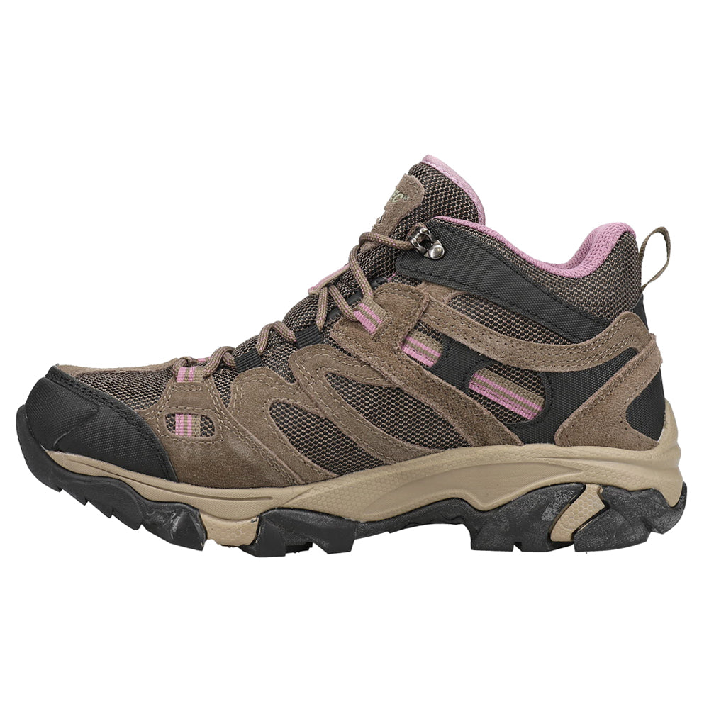 Shop Brown Womens Hi-Tec Apex Lite Mid WP Lace Up Hiking Boots â Shoebacca