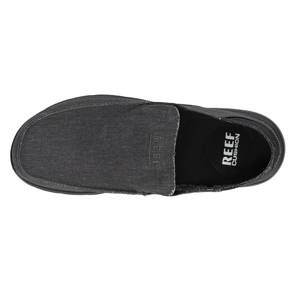 Shop Black Mens Reef Cushion Coast Slip On Shoes – Shoebacca