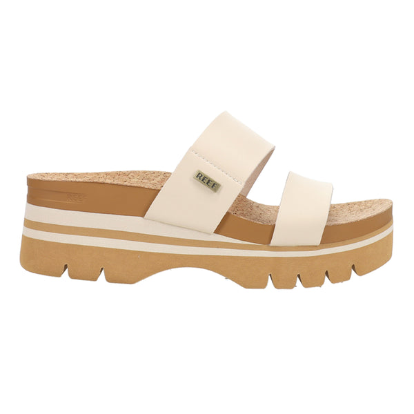 Shop Beige Womens Reef Cushion Vista Higher Platform Sandals