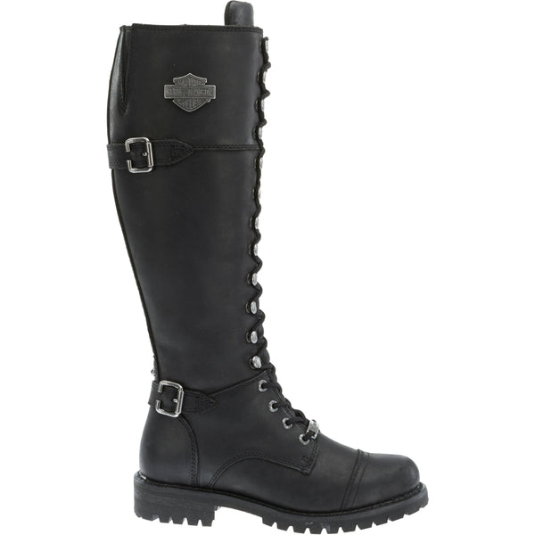 HARLEY DAVIDSON / BEECHWOOD/レースアップブーツ/US8/BLK/レザー/083856 Shop Black Womens Harley-Davidson Footwear Beechwood Leather Tall