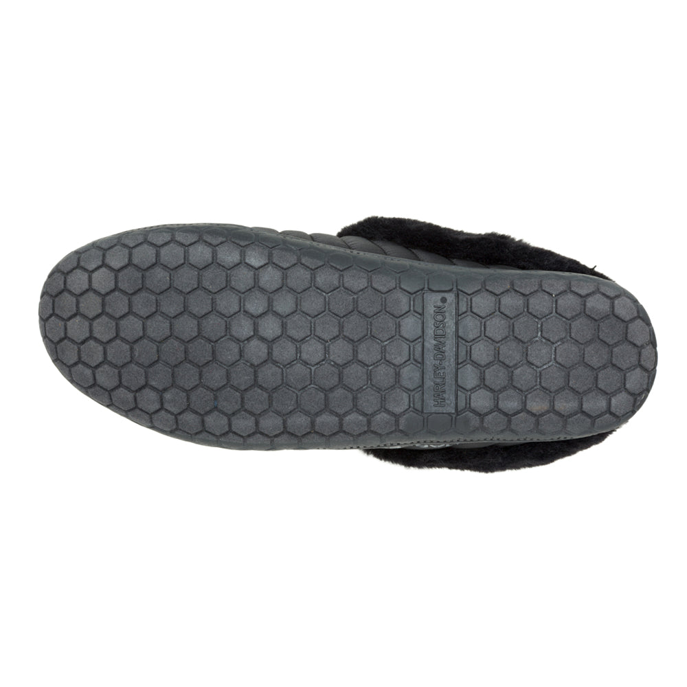 thumbnail image 2 of Harley-Davidson® Men's Caleb Black And Grey House Slippers. D93305 2 of 10