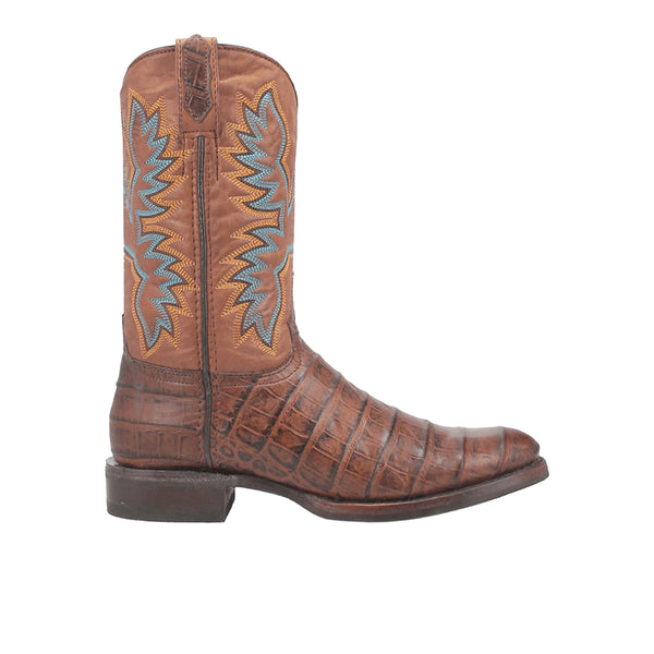 Shop Brown Mens Dingo Trail Boss Alligator Embroidered Round Toe