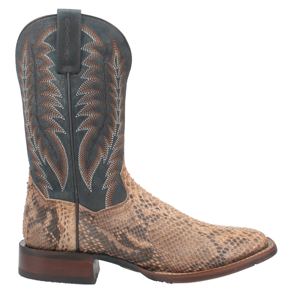 Shop Beige Mens Dan Post Boots Templeton Python Square Toe Cowboy Boots ...