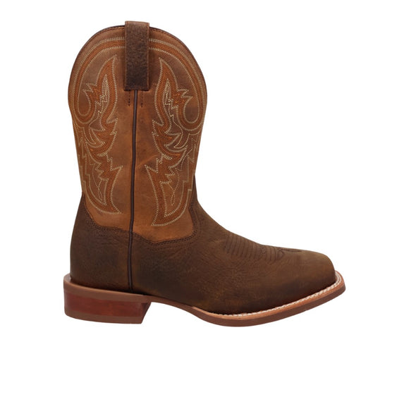 Dan Post Men's Brigston Brown Leather Broad Square Toe Western Boots