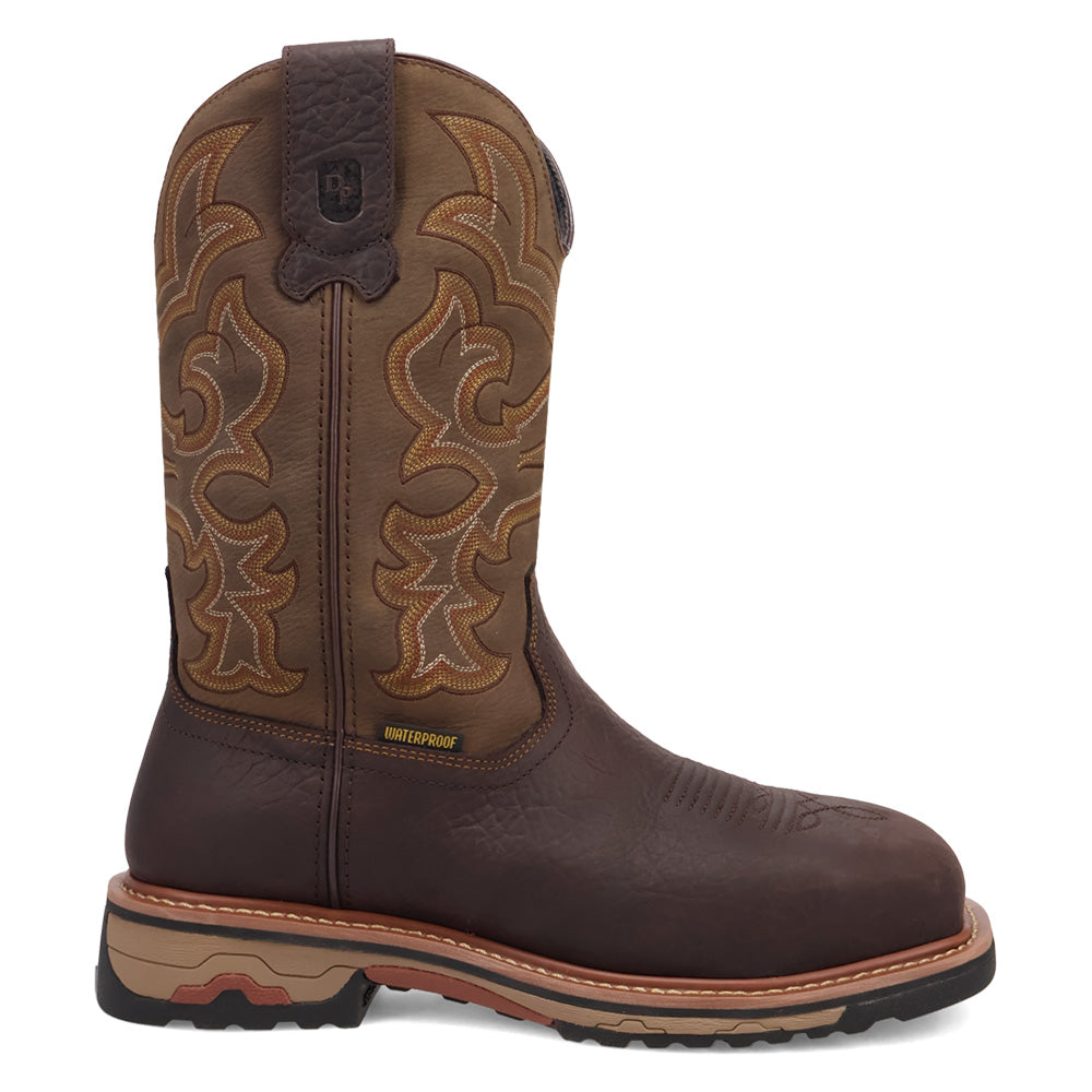 Shop Brown Mens Duster 11 Inch Slip Resistant Steel Toe Work Boots ...