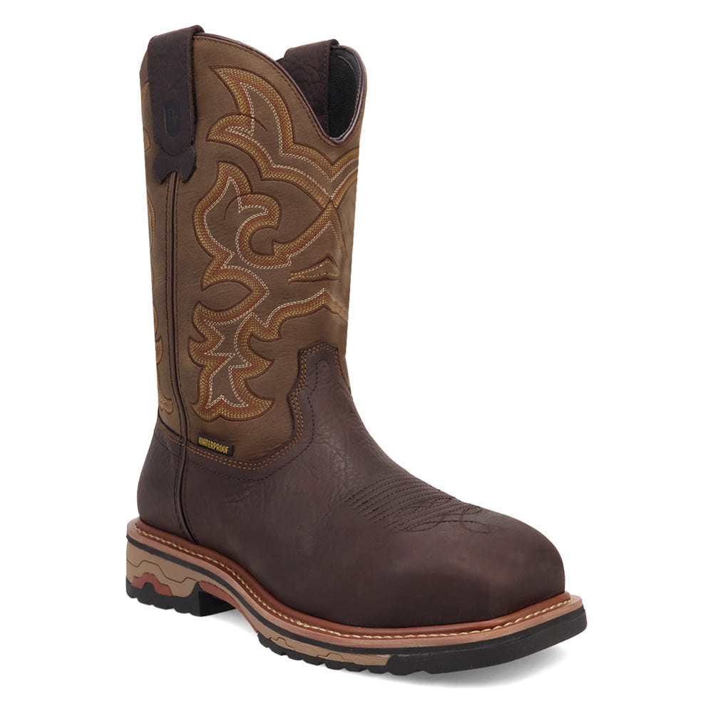 Shop Brown Mens Duster 11 Inch Slip Resistant Steel Toe Work Boots ...