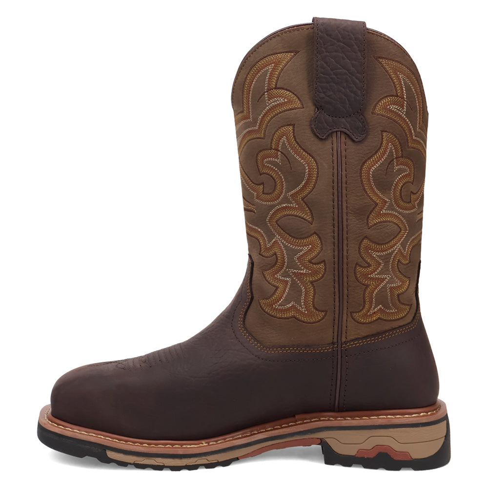 Shop Brown Mens Duster 11 Inch Slip Resistant Steel Toe Work Boots ...