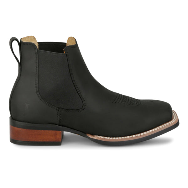 Shop Black Mens Crazy Buck 6 Inch Square Toe Chelsea Boots – Shoebacca