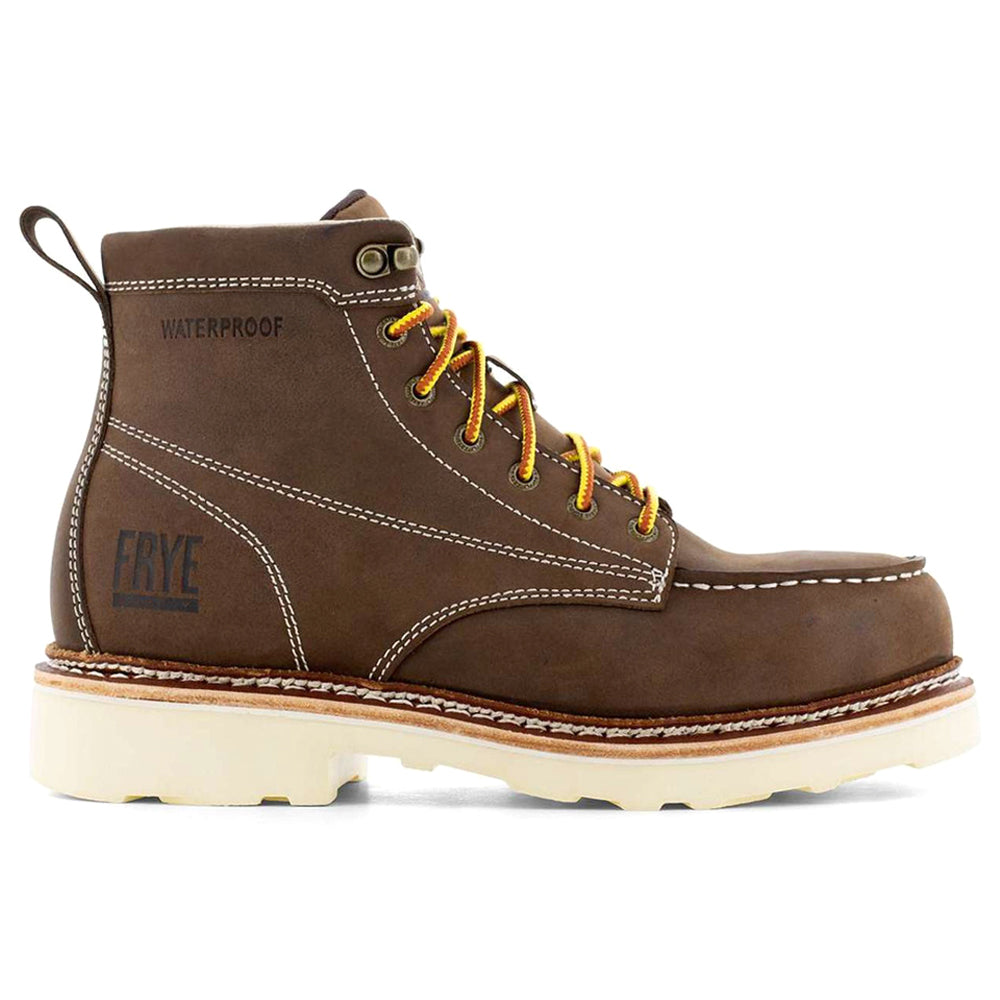 Shop Brown Mens Frye Supply 6 Inch Waterproof EH Steel Toe Work Shoes â Shoebacca