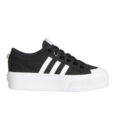 adidas Originals Nizza Platform Black/White Women's Shoes, Size: 5.5