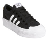 adidas Originals Nizza Platform Black/White Women's Shoes, Size: 5.5